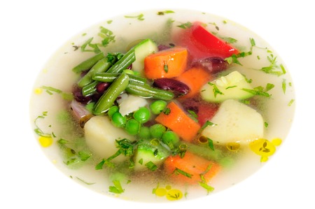 Vegetable soup isolatedの写真素材