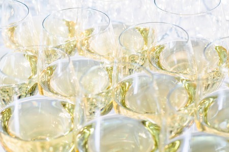 glasses with cognac or brandyの写真素材