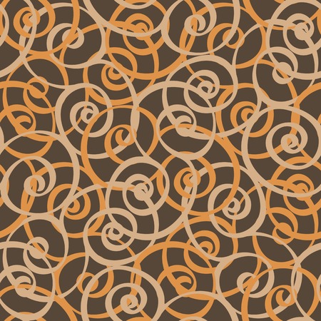 spiral curls vector seamless tiling patternのイラスト素材