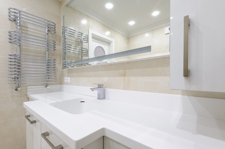 modern bathroom with mirror