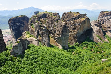 Meteora rocks near Kalambaka town, Greeceの写真素材