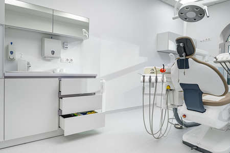 Interior of dental surgery room with special equipmentの写真素材