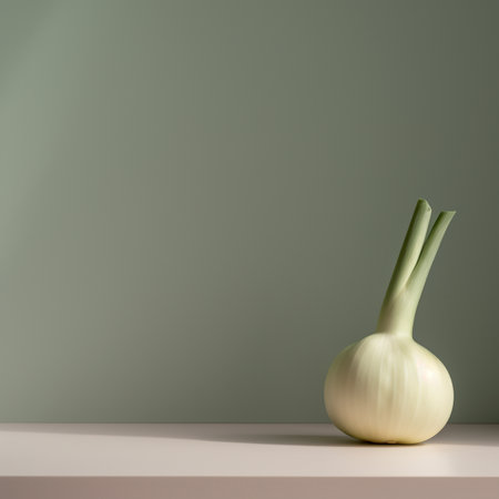 A white onion sitting on top of a counter. AI generative imageの素材