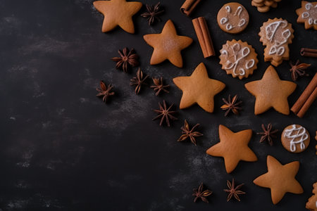 A table topped with lots of different types of cookies. AI generative imageの素材