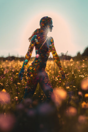 A group of fresh carrots sitting next to stuffed bunnies. AI generative image.の素材