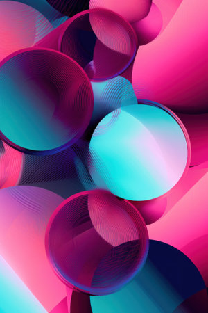 A close up of a bunch of different colored objects. Generative AI image.の素材