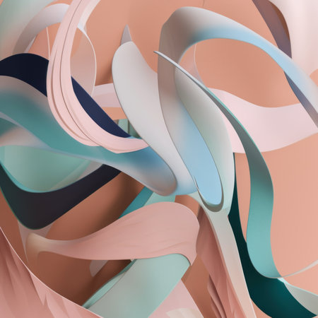 A close up of a bunch of paper flowers. Generative AI image.の素材