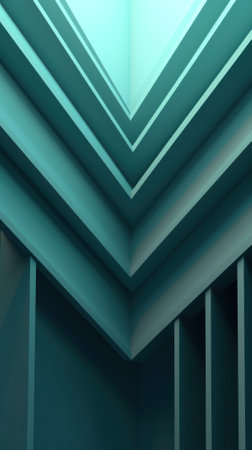 A blue room with a skylight above it. Generative AI image.の素材