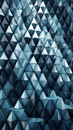 A bunch of blue cubes that are stacked together. Generative AI image.の素材