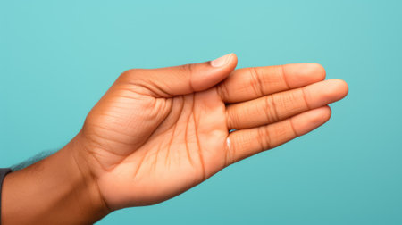 A person holding a toothbrush in their hand. Generative AI image.の素材