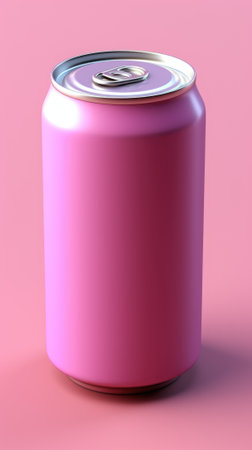 A pink soda can on a pink background. AIの素材