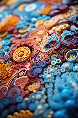 A close up of a piece of paper art, AIの素材