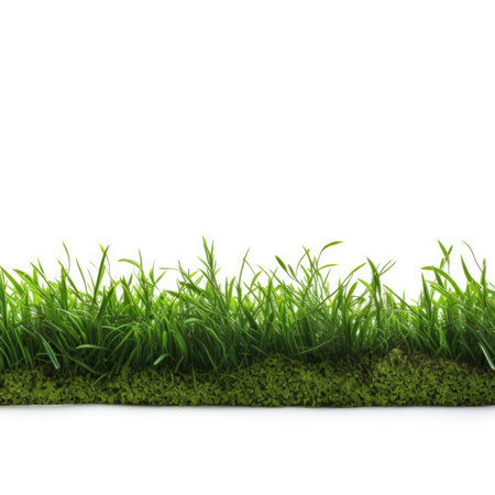 Green grass isolated on white background, AIの素材