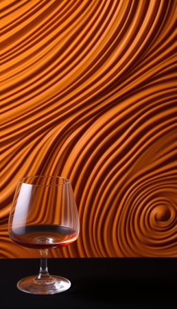 A glass of wine sitting on top of a table, AIの素材