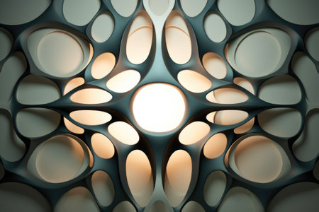 A light that is sitting in the middle of a wall, AIの素材