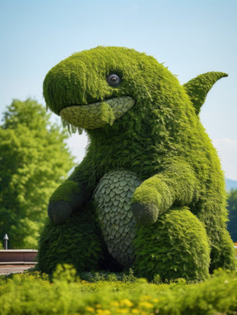A large green plant with a large head, AIの素材