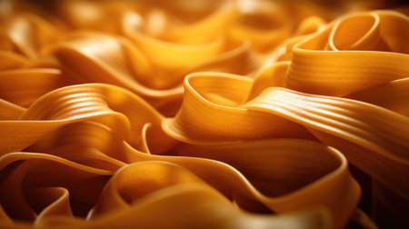 Close up of a bunch of yellow pasta, AIの素材