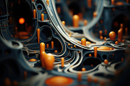 Fractal abstract three-dimensional art, AIの素材