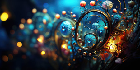 A beautiful abstract design with lots of lights, AIの素材