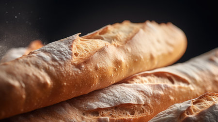 A close up of bread being sprinkled with salt, AIの素材