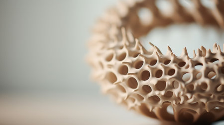 A close up of a sculpture made out of wood, AIの素材