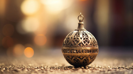 An ornate golden egg sitting on a table, AIの素材