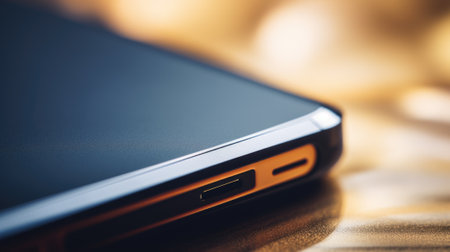 A close up of a black smartphone, AIの素材