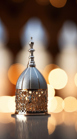 A small silver dome on top of a table, AIの素材