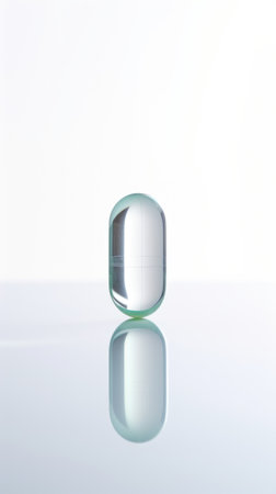 A glass container with a reflection of the surface, AIの素材
