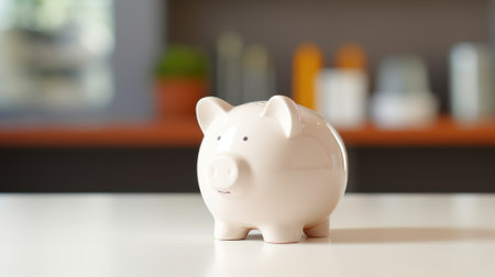 A small piggy bank sitting on a table, AIの素材