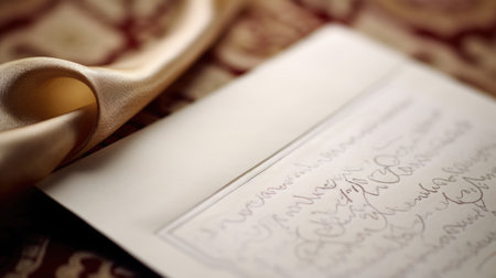 Wedding invitation calligraphy, AIの素材