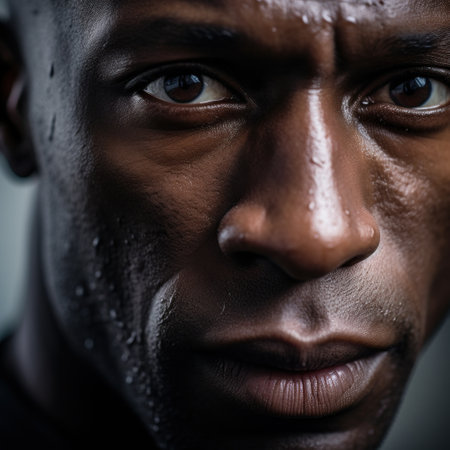 A close up of an african man, AIの素材