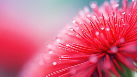 Red flower macro photography, AIの素材