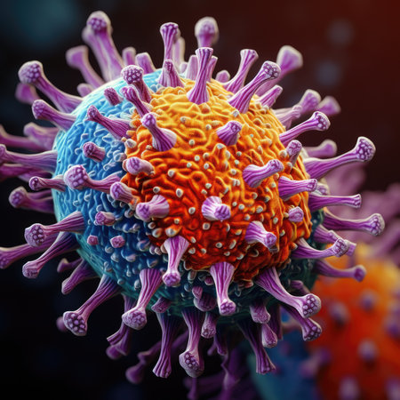 Coronavirus, 3d-like illustration, AIの素材