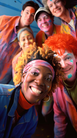 A group of people, AIの素材