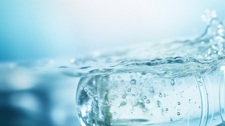 Water splash with bubbles in the background, AIの素材