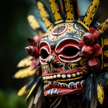 A colorful mask with a skull on it, AIの素材