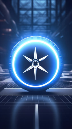 A blue star on a black background, AIの素材