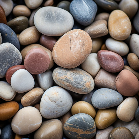 A pile of rocks and pebbles, AIの素材