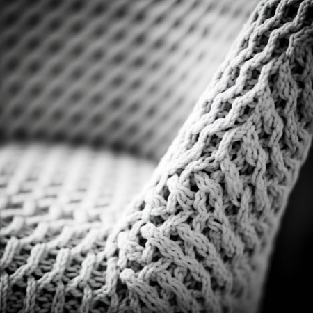A close up of a knitted chair, AIの素材