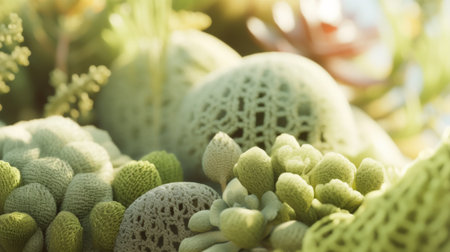 A close up of some green plants, AIの素材