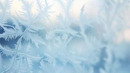 Frosty glass with frost on it, AIの素材