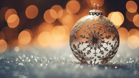A christmas ornament with a snowflake on it, AIの素材