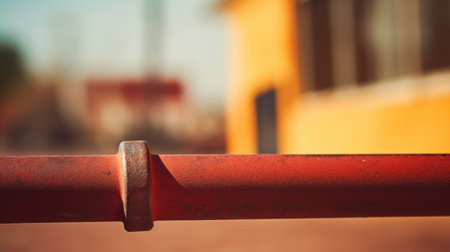 A red metal pipe, AIの素材