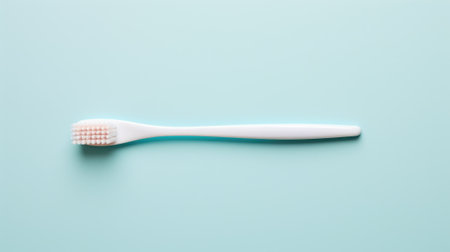 A toothbrush on a blue background, AIの素材
