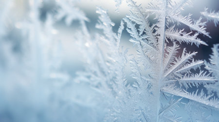 Close up of frost on a window, AIの素材