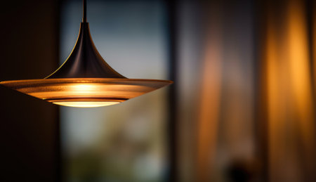 A light hanging from a ceiling, AIの素材