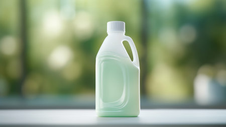 A bottle of liquid cleaner sitting on a table, AIの素材