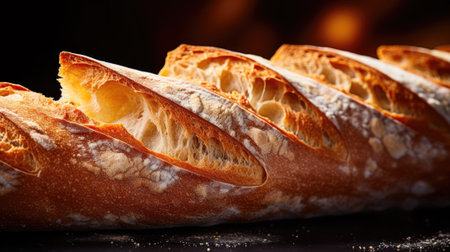 A loaf of bread is sitting on a table, AIの素材