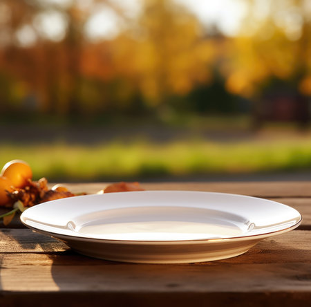A plate sitting on a table, AIの素材